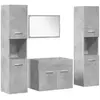 vidaXL Ensemble de meubles de salle de bain 4 pcs gris béton