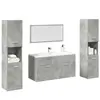 vidaXL Ensemble de meubles de salle de bain 4 pcs gris béton