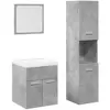 vidaXL Ensemble de meubles de salle de bain 4 pcs gris béton