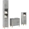 vidaXL Ensemble de meubles de salle de bain 3 pcs gris béton