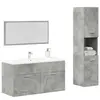 vidaXL Ensemble de meubles de salle de bain 3 pcs gris béton