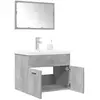 vidaXL Ensemble de meubles de salle de bain 3 pcs gris béton