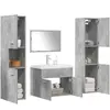 vidaXL Ensemble de meubles de salle de bain 5 pcs gris béton