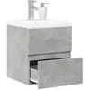 vidaXL Ensemble de meubles de salle de bain 2 pcs gris béton