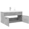 vidaXL Armoire lavabo de salle de bain avec bassin intégré gris béton