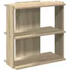 vidaXL Bibliothèque à 3 niveaux chêne sonoma 60x30x60 cm