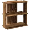 vidaXL Bibliothèque à 3 niveaux vieux bois 60x30x60 cm bois ingénierie