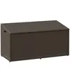 vidaXL Boîte de rangement de jardin marron 110x50x58 cm résine tressée