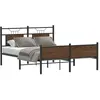 vidaXL Cadre de lit sans matelas chêne marron 140x190 cm