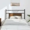 vidaXL Tête de lit chêne marron 80 cm bois d'ingénierie et acier