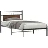 vidaXL Cadre de lit sans matelas chêne marron 100x200 cm