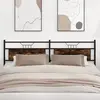 vidaXL Tête de lit chêne fumé 193 cm bois d'ingénierie et acier