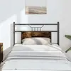 vidaXL Tête de lit chêne fumé 75 cm bois d'ingénierie et acier