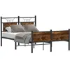 vidaXL Cadre de lit sans matelas chêne fumé 120x190 cm bois ingénierie