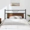 vidaXL Tête de lit chêne marron 100 cm bois d'ingénierie et acier