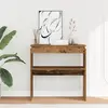 vidaXL Table console vieux bois 80 x 30 x 80 cm bois d'ingénierie