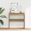 vidaXL Table console chêne artisanal 80x30x80 cm bois d'ingénierie