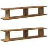 vidaXL Étagères murales 2 pcs vieux bois 105x18x20cm bois d'ingénierie