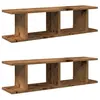 vidaXL Étagères murales 2 pcs vieux bois 75x18x20 cm bois d'ingénierie