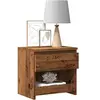 vidaXL Tables de chevet 2 pcs vieux bois 40x30x39 cm bois ingénierie