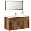 vidaXL Armoire de salle de bain et miroir vieux bois bois d'ingénierie