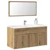vidaXL Armoire de salle de bain avec miroir chêne artisanal