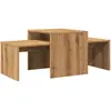 vidaXL Table basse chêne artisanal 100x48x40 cm bois d'ingénierie