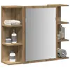 vidaXL Armoire à miroir de salle de bain chêne artisanal 80x20,5x64 cm
