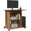 vidaXL Bureau d'ordinateur vieux bois 80x50x75 cm bois d'ingénierie