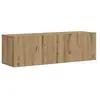 vidaXL Meuble TV mural chêne artisanal 100x30x30 cm bois d'ingénierie
