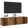 vidaXL Meuble TV mural vieux bois 120x30x30 cm bois d'ingénierie