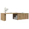 vidaXL Table basse chêne artisanal 150x50x35 cm bois d'ingénierie