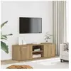 vidaXL Meuble TV chêne artisanal 120x34x37 cm bois d'ingénierie
