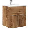 vidaXL Meuble lavabo de salle de bain vieux bois bois d'ingénierie
