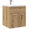 vidaXL Armoire lavabo de salle de bain chêne artisanal bois ingénierie