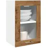 vidaXL Armoire en verre suspendue vieux bois 40x31x60 cm