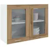 vidaXL Armoire en verre suspendue chêne artisanal bois d'ingénierie