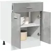 Armoire de plancher à tiroir Gris béton 60x46x81,5 cm Aggloméré Vidaxl