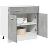vidaXL Armoire de plancher à tiroir Gris béton 80x46x81,5 cm Aggloméré