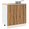 vidaXL Vidaxl Armoire De Plancher D'évier Chêne Artisanal 80x46x81,5 C...