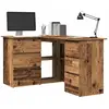vidaXL Bureau d'angle vieux bois 145x100x76 cm bois d'ingénierie