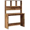 vidaXL Bureau avec étagères vieux bois 102x45x148 cm bois d'ingénierie