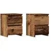 vidaXL Tables de chevet 2 pcs vieux bois 30x30x40 cm bois d'ingénierie