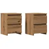 vidaXL Tables de chevet 2 pcs chêne artisanal bois d'ingénierie