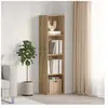 vidaXL Bibliothèque/Meuble TV vieux bois 36x30x143cm bois d'ingénierie