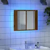 vidaXL Armoire à miroir LED chêne artisanal 60x12x45cm bois ingénierie