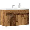 vidaXL Armoire lavabo de salle de bain vieux bois bois d'ingénierie