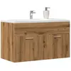 vidaXL Armoire lavabo de salle de bain chêne artisanal bois ingénierie