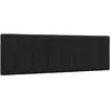 vidaXL Coussin de tête de lit noir 160 cm tissu