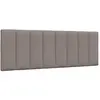 vidaXL Coussin de tête de lit taupe 120 cm tissu